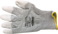 H-Plus Handschuhe Stoff / Fingerspitzen gummiert antistatisch