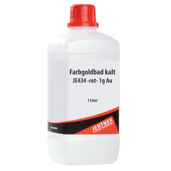 Farbgoldbad kalt JE434 - rot (1 Liter mit 1g Au)